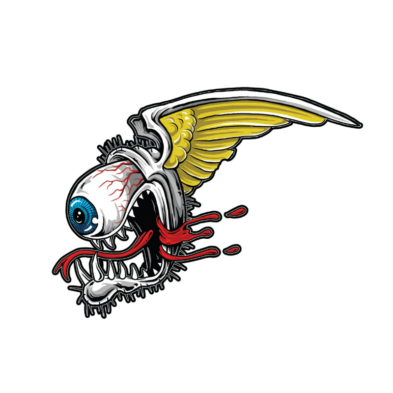 Planche de stickers Lethal Threat MINI HOT EYEBALL MONSTER 60x80mm