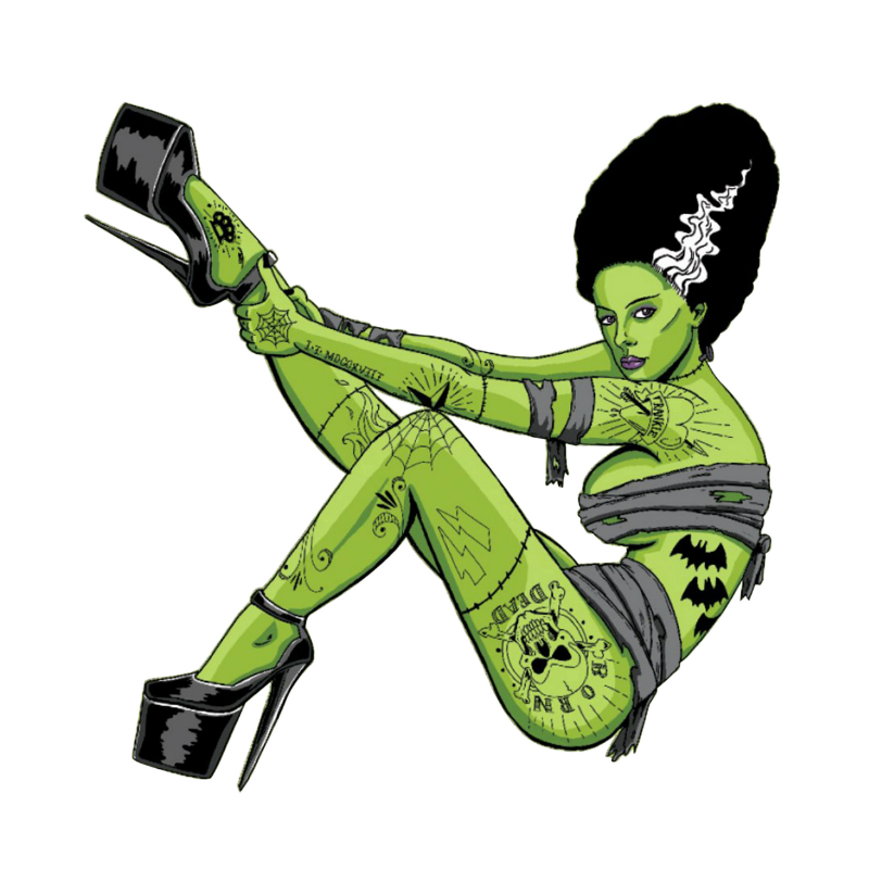 Planche de stickers Lethal Threat MINI BRIDE OF FRANKENSTIEN 60x80mm