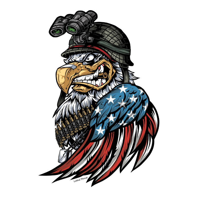 Planche de stickers Lethal Threat MINI EAGLE MARINE 60x80mm