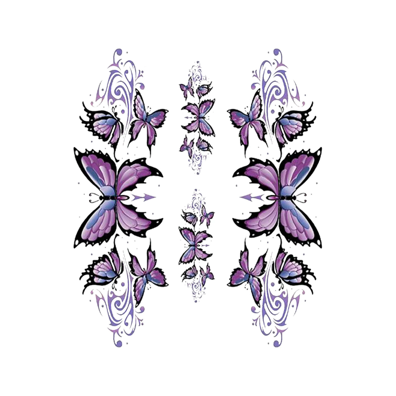 Planche de stickers Lethal Threat PURPLE BUTTERFLY DROIT GAUCHE 150x200mm