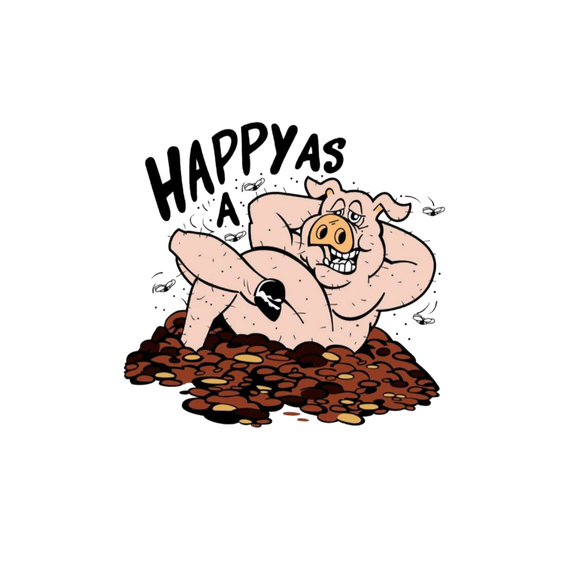 Planche de stickers Lethal Threat MINI VILAIN COCHON HEUREUX 60x80mm
