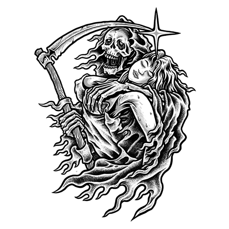 Planche de stickers Lethal Threat MINI LUST OVER LOVE 60x80mm