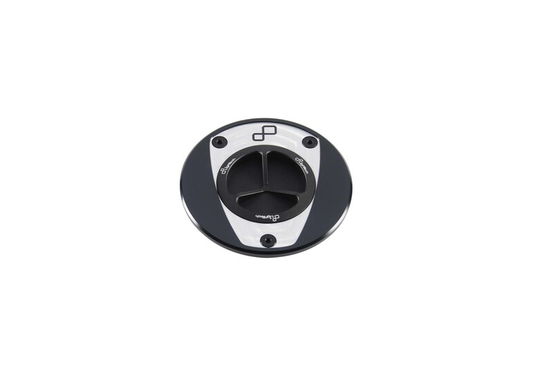 Bouchon de réservoir LighTech aluminium à vis noir et blanc