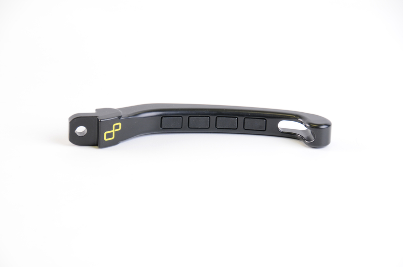 Levier de frein LighTech repliable/réglable Alien alu inserts caoutchouc noir - LEVS124K