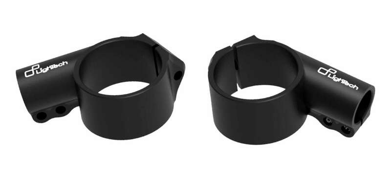 Adaptateur Guidon LighTech s Ø52mm hauteur +0mm déport +20mm/10° noir