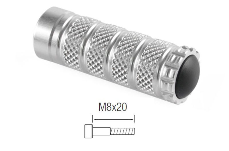 Repose-pieds LighTech M8x20 argent