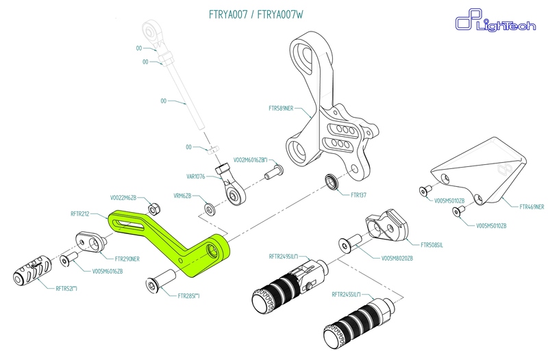 Commandes reculées LighTech Ensemble levier de vitesse arrière FTRYA007 / FTRYA007W