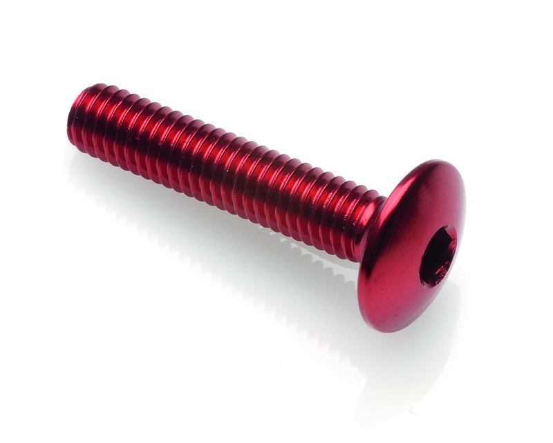Vis moteur LighTech Vis tête bombée M6 x 55 Ergal rouge