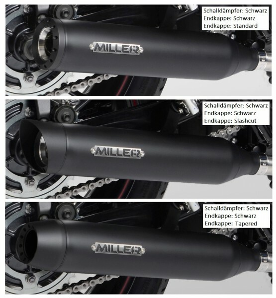 Silencieux Miller Exhaust Noir Embout Conique