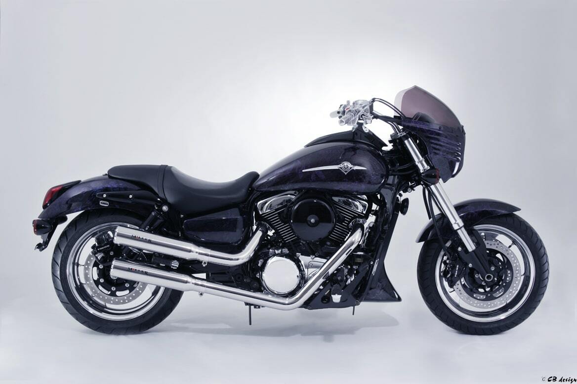 Ligne Complète Miller Exhaust Poli Embout Standard Noir