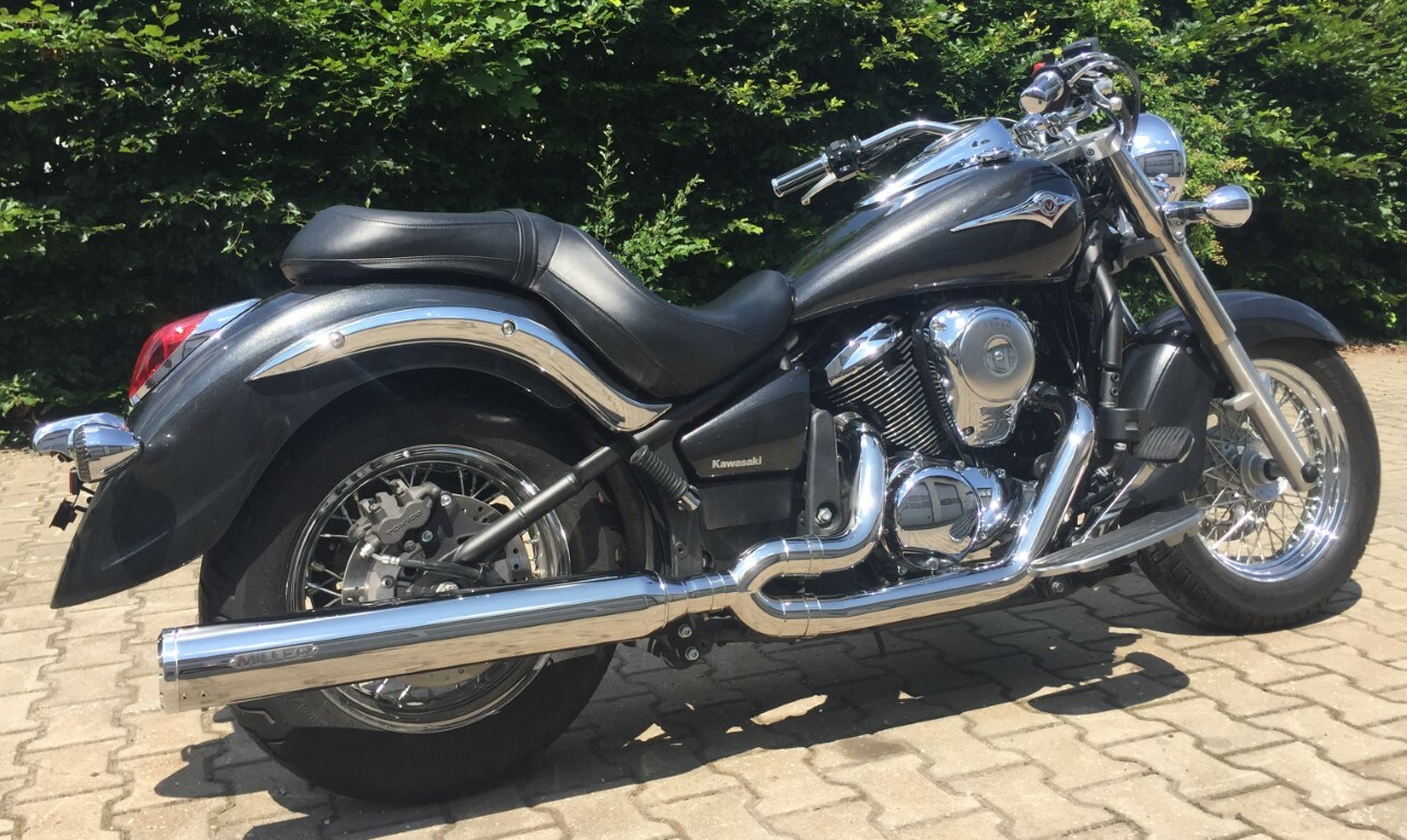 Ligne Complète Miller Exhaust Noir Embout Standard Poli