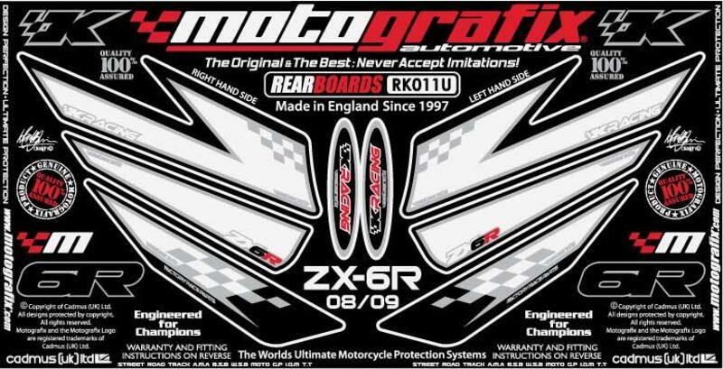 Kit déco Motografix arrière blanc