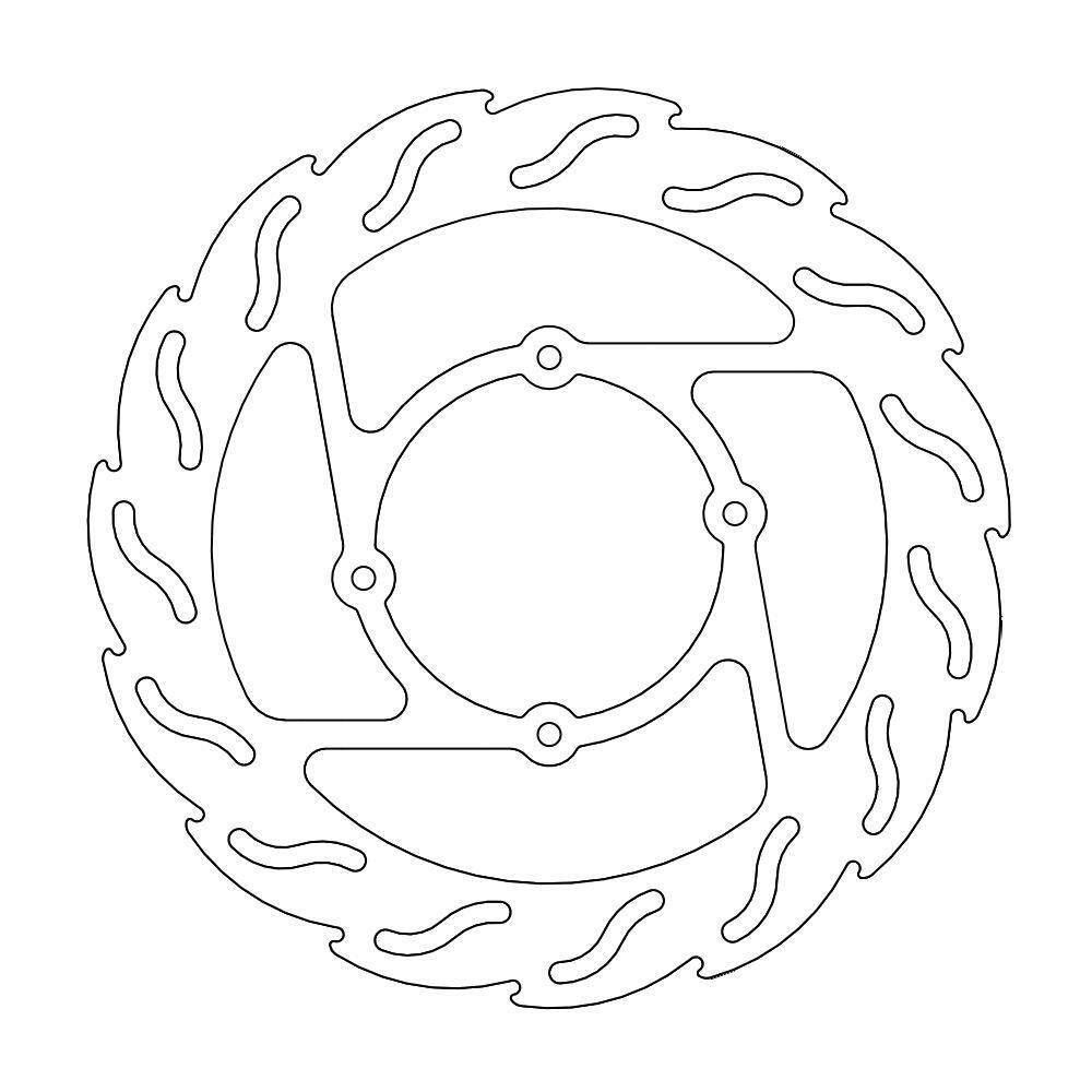 Disque de frein Wave Moto Master arrière MM Flame Fixe ront oversize