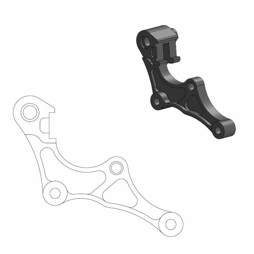 Support disque de frein Moto Master Support Offroad MM SM Street Honda CRF 2019-->