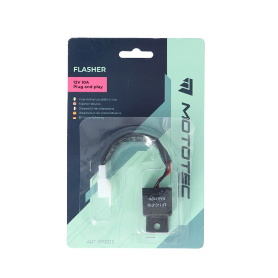Mototec Plug Play 12V - 10A flasher relay