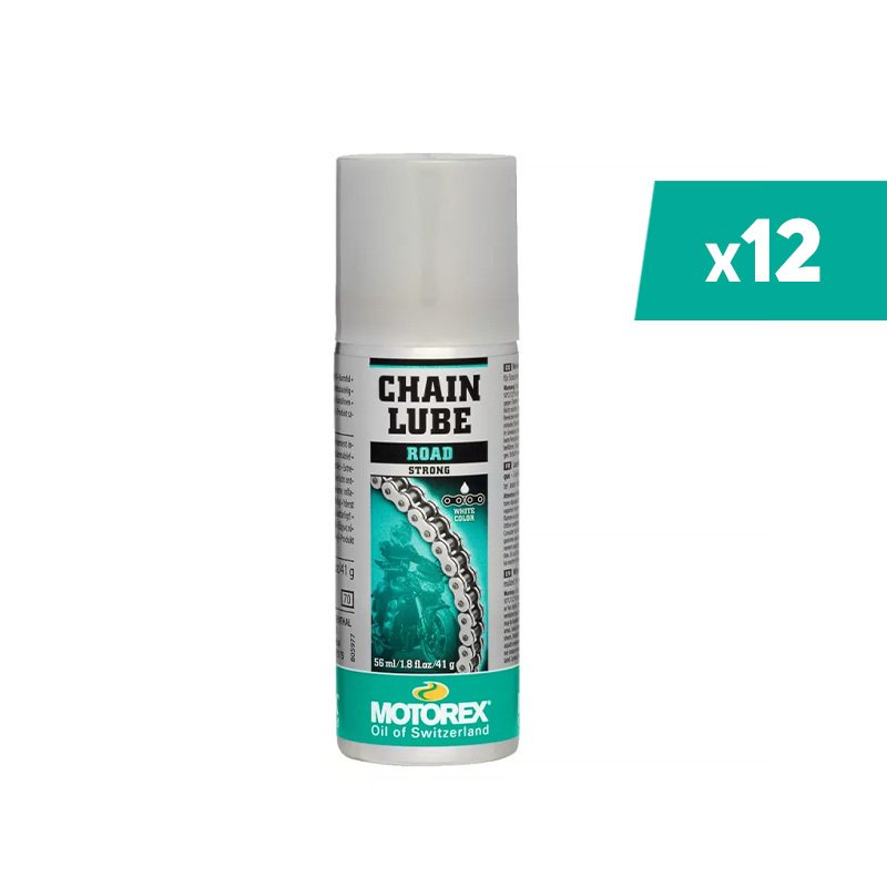 Graisse chaine Motorex Chainlube Road Strong - spray 56ml x12