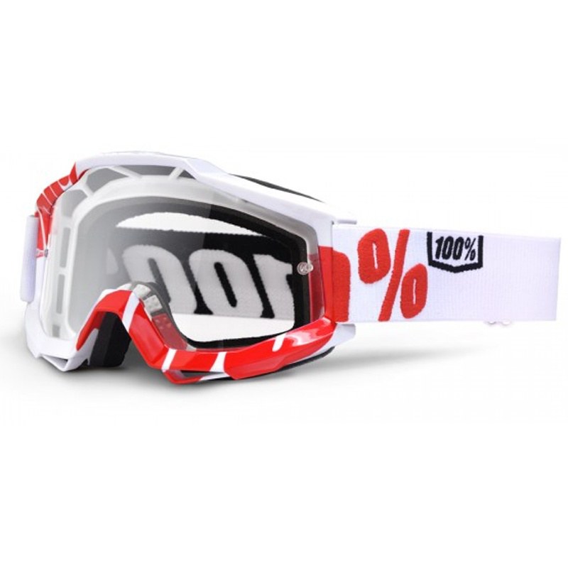 Maschera Da Cross Unisex 100% Accuri 2 | Lente Antiappannante, Spugna Traspirante 3 Strati | Taglia Unica