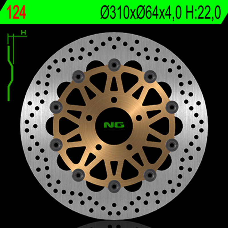 Disque de frein Rond NG BRAKES flottant