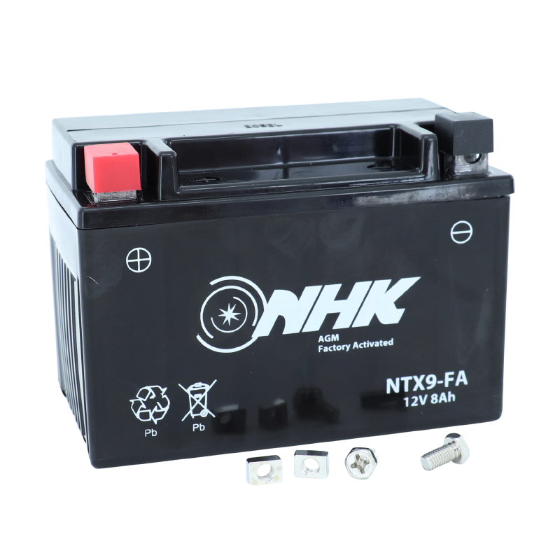 Batterie NHK 12V 8 Ah NTX9 FA SANS ENTRETIEN PRETE A EMPLOI Lg150xL87xH105mm ACTIVEE EN USINE QUALITE PREMIUM - EQUIVALENT YTX9