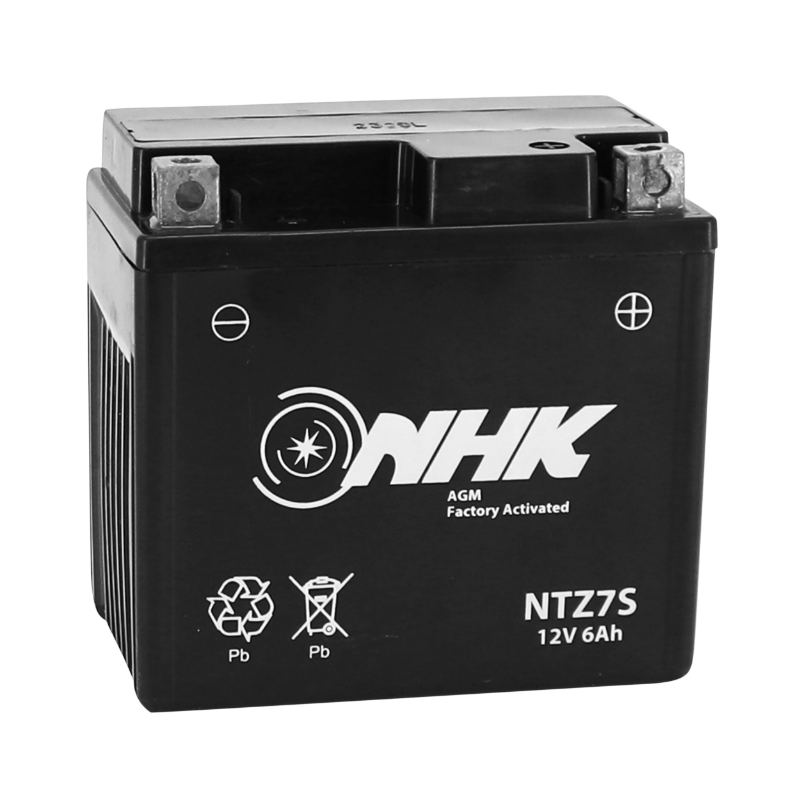 Batterie NHK 12V 6 Ah NTZ7S FA SANS ENTRETIEN PRETE A EMPLOI Lg113xL70xH105mm ACTIVEE EN USINE QUALITE PREMIUM - EQUIVALENT YTZ7S - SLA GEL
