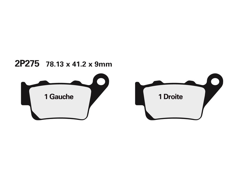 Plaquettes de freins Nissin route /Off-Road métal fritté - 2P-275ST-MX