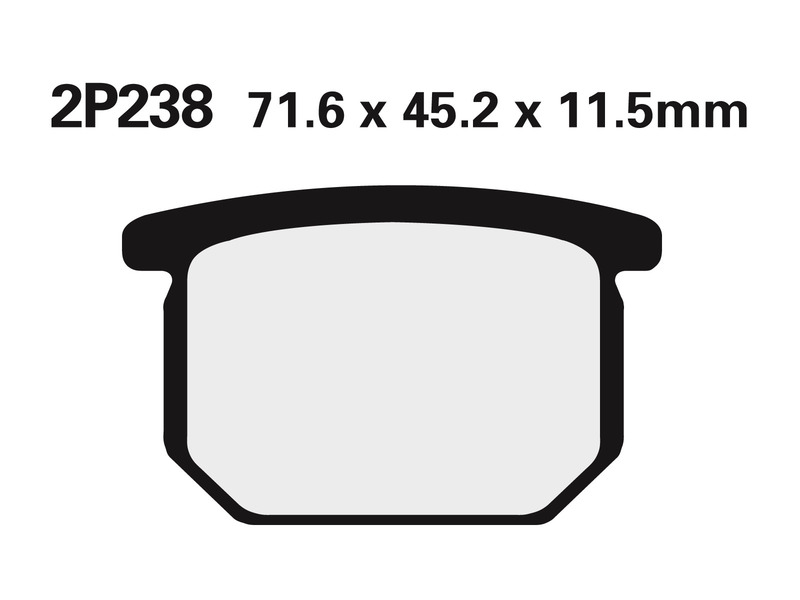 Plaquettes de freins Nissin route semi-métallique - 2P-238NS