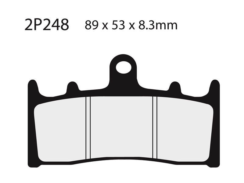 Plaquettes de freins Nissin route semi-métallique - 2P-248NS