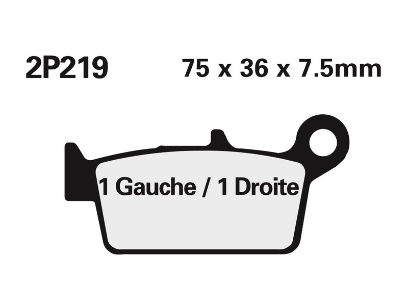 Plaquettes de freins Nissin route /Off-Road métal fritté - 2P-219ST-MX
