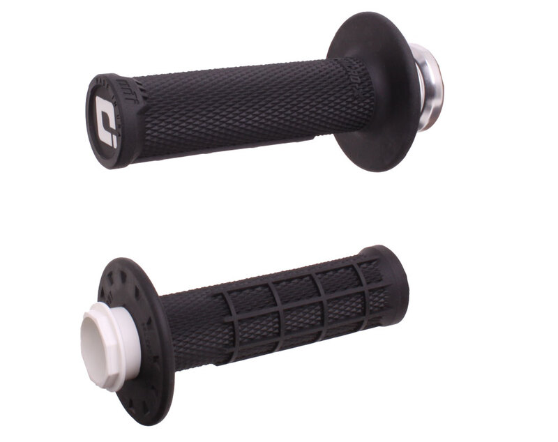 Poignées de guidon Odi Micro-X Lock-On semi-gaufré - noir/argent