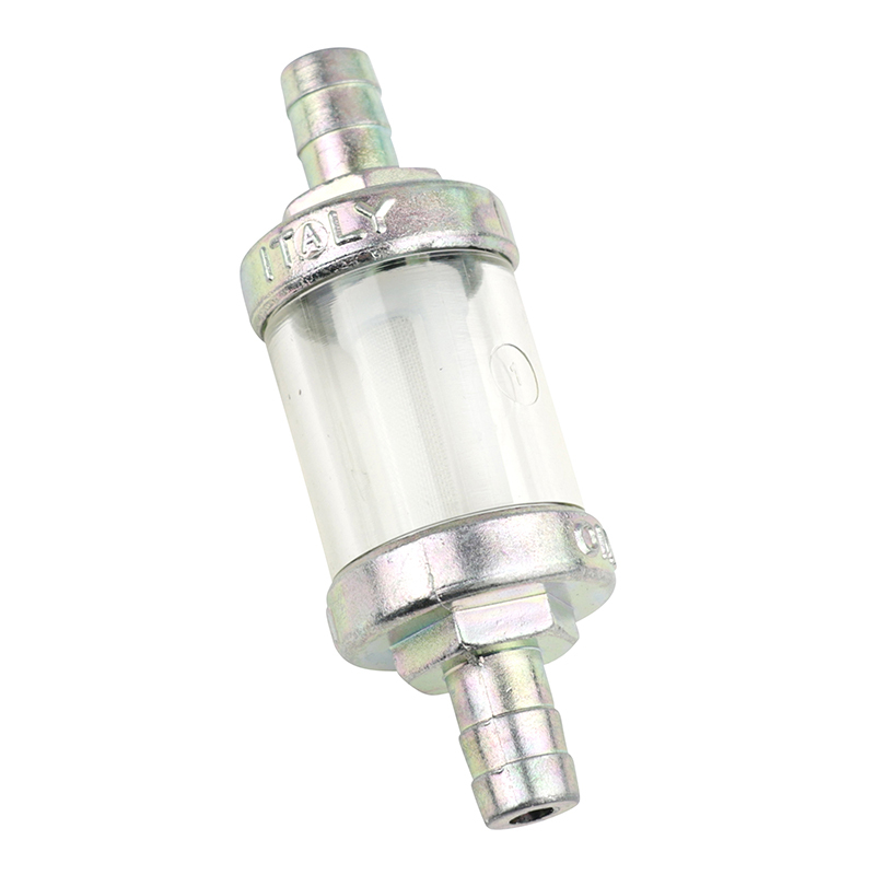Filtre à essence OMG CYLINDRIQUE ACIER DIAM 8 mm TRANSPARENT - ARGENT