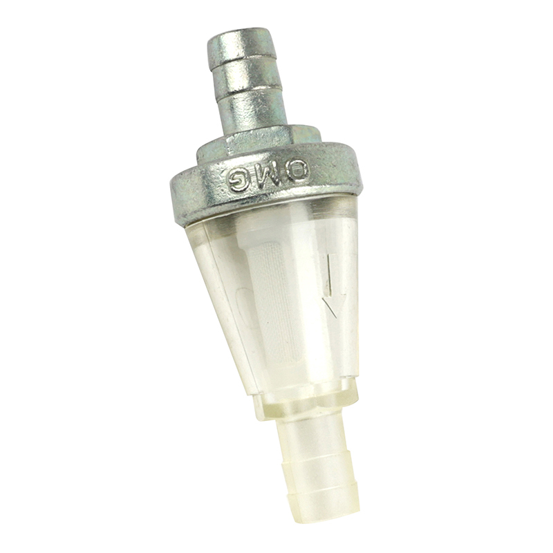 Filtre à essence OMG CONIQUE ACIER DIAM 8 mm TRANSPARENT - ARGENT