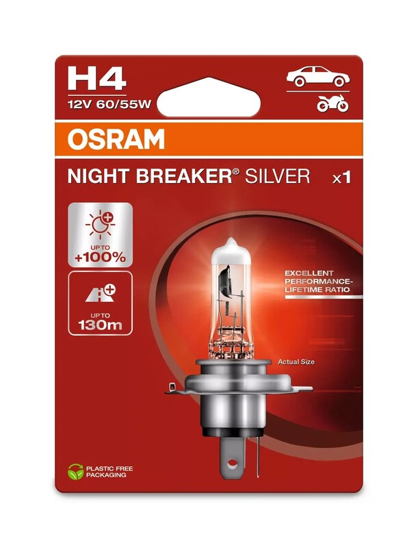 Ampoule Osram Night Breaker Silver H4 12V 60/55 - X1