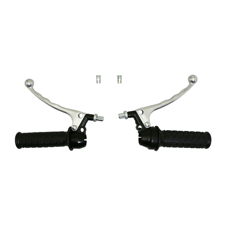 Kit poignée de guidon et levier P2R GAZ - FREIN VINTAGE PAIRE