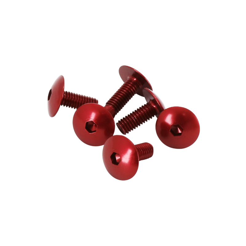 Kit Visserie Moto P2R VIS TETE BOMBEE CARROSSERIE - CARENAGE CAPOTAGE DIAM 6x15 mm ROUGE