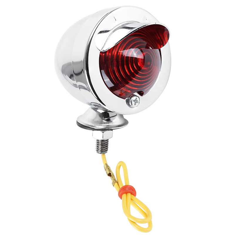 Feux arrière P2R FEU ADDITIONNEL GLIDE DECORATIF CHROME CASQUETTE ROUGE