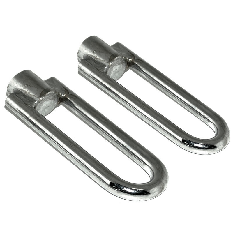 Repose-pieds P2R PILOTE U LISSE ACIER CHROME