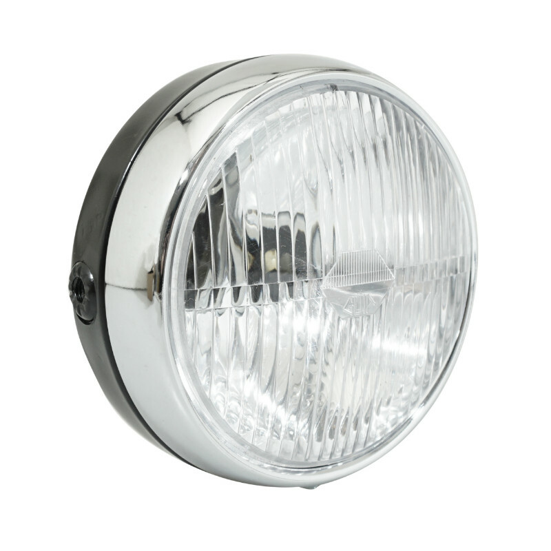 Phare avant P2R PROJECTEUR INTERRUPTEUR DIAM 140mm ENTOURAGE CHROME BA20D UNIVERSEL