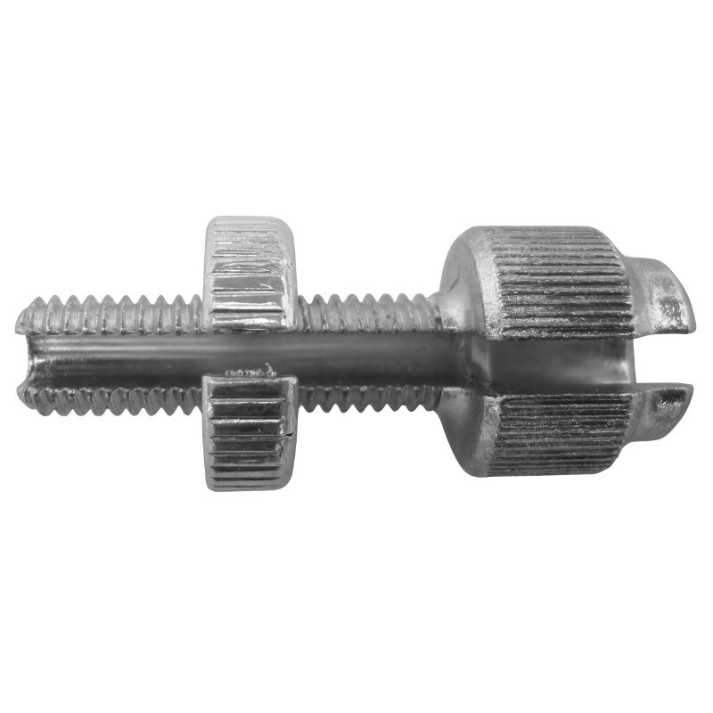 Tendeur de câble P2R VIS CREUSE DIAM M7 - LONG 25mm INT GAINE 7mm FENDUE EN ACIER ZINGUE
