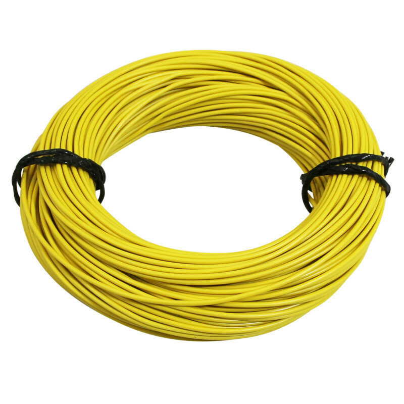 Cable électrique P2R FIL 0,75mm2 9 - 10 MULTIBRIN JAUNE 50M
