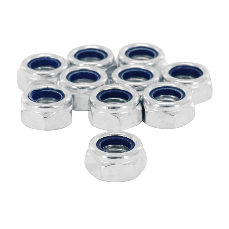 Kit Visserie Moto P2R ECROU 6 PANS NYLSTOP - FREIN M12 x 1,75 ACIER ZINGUE