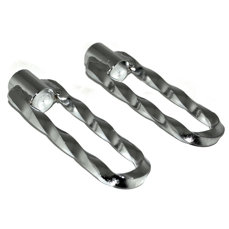 Repose-pieds P2R PILOTE U TORSADE ACIER CHROME