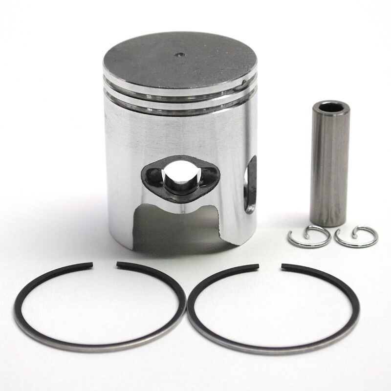 Kit piston P2R PISTON SCOOT ADAPTABLE MBK 50 BOOSTER, STUNT -YAMAHA 50 BWS , SLIDER - 1999+ - (CALOTTE PLATE - DIAM 40) -P2R PISTON GRAPHITE-