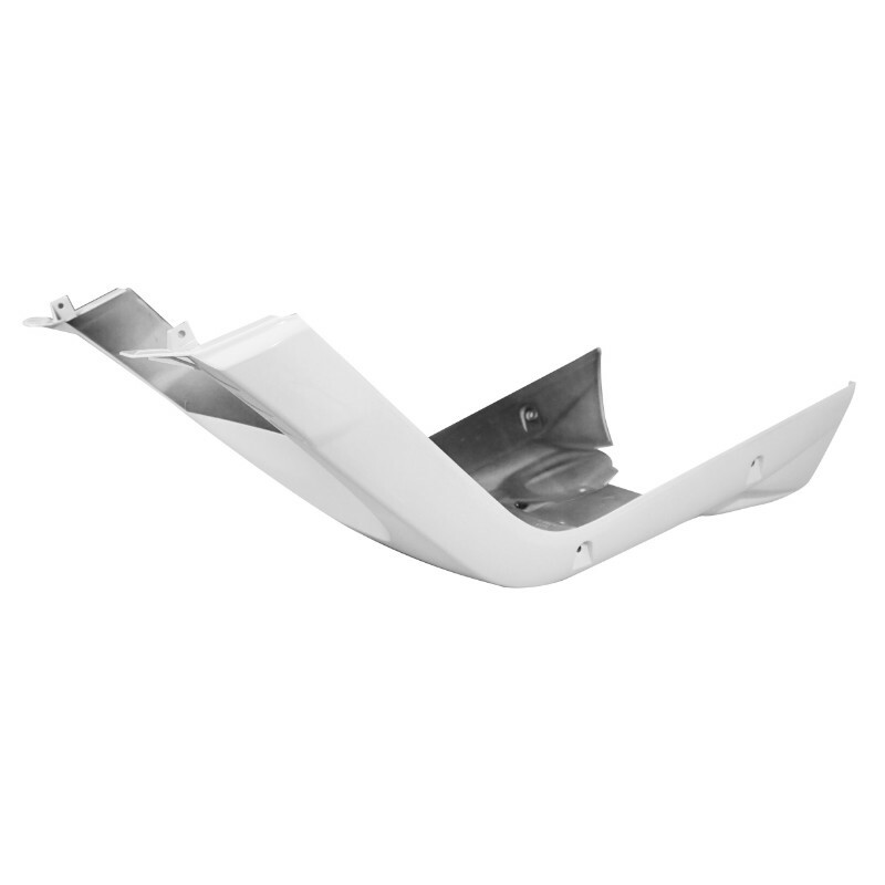 Bas de carénage P2R CARENAGE-BAS DE CAISSE SCOOT ADAPTABLE MBK 50 BOOSTER 2004+-YAMAHA 50 BWS 2004+ BLANC BRILLANT -P2R-