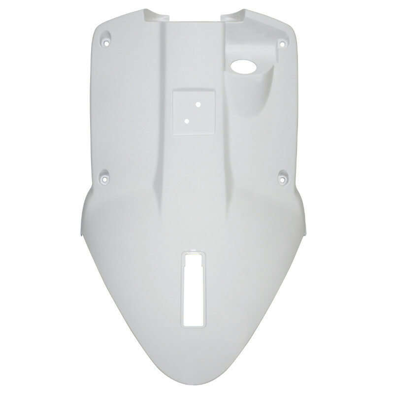 Tablier de carénage arrière P2R CARENAGE-TABLIER AR SCOOT ADAPTABLE MBK 50 BOOSTER 2004+-YAMAHA 50 BWS 2004+ BLANC BRILLANT (VENDU SANS CACHE PLAQUE NUMERO) -P2