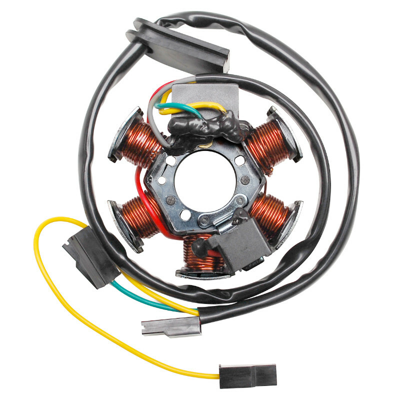 Stator d'allumage P2R STATOR ALLUMAGE 50 A BOITE ADAPTABLE MINARELLI 50 AM6 (DUCATI 60W) (6 POLES SANS PLATINE) -P2R-