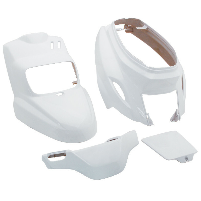 Kit carénage P2R CARROSSERIE-CARENAGE SCOOT ADAPTABLE MBK 50 BOOSTER 2004+-YAMAHA 50 BWS 2004+ BLANC BRILLANT (KIT 4 PIECES) -P2R-