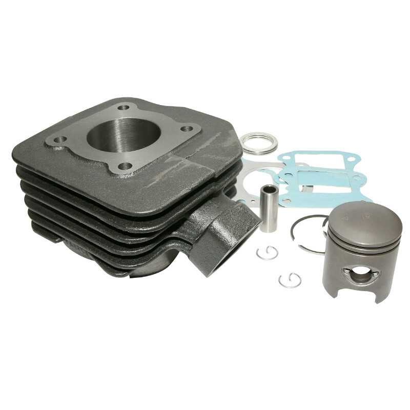 Kit cylindre-piston P2R CYLINDRE SCOOT ADAPTABLE PEUGEOT 50 TKR, TREKKER, SPEEDFIGHT AIR, VIVACITY, BUXY, SQUAB, ZENITH, ELYSEO, ELYSTAR -P2R FONTE AVEC