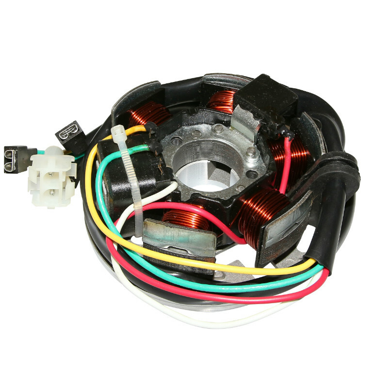 Stator d'allumage P2R STATOR ALLUMAGE 50 A BOITE ADAPTABLE MINARELLI 50 AM6 - DERBI 50 SENDA (80W) (SANS PLATINE) -P2R-