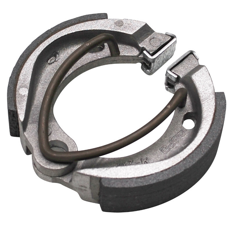 Mâchoires de frein P2R MACHOIRE DE FREIN CYCLO ADAPTABLE MBK 51 AV ET AR (DIAM 90mm - 1 RESSORT) (VENDU A LA PAIRE)