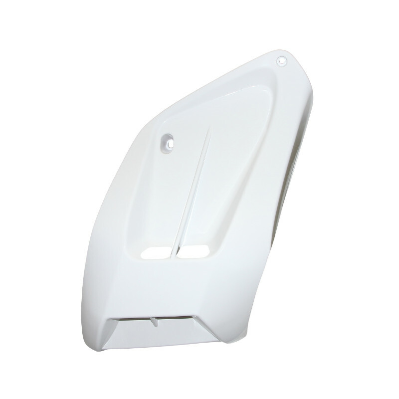 Ecope de radiateur P2R CARENAGE-ECOPE MOTEUR SCOOT ADAPTABLE GILERA 50 RUNNER 1997+2005 BLANC BRILLANT GAUCHE -P2R-
